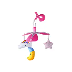 Kūdikių lovelės rožinė karuselė „Sky Clip“