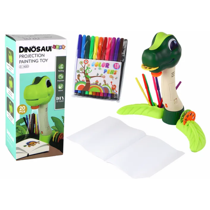 Dinozaurų piešimo projektoriaus su priedais Miego priemonės ir projektoriai