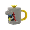 Pilkos spalvos puodelis su dinozauru 400 ml Buitiniai prietaisai, virtuvės