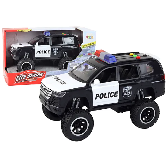 Offroad juodas policijos automobilis Žaisliniai automobiliai