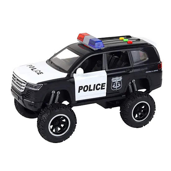 Offroad juodas policijos automobilis Žaisliniai automobiliai