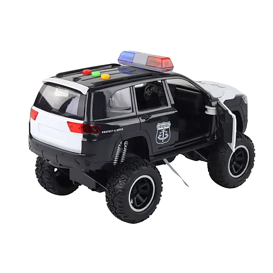 Offroad juodas policijos automobilis Žaisliniai automobiliai