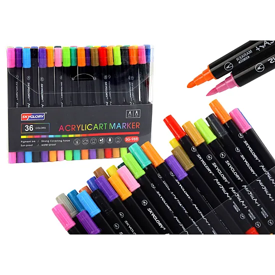 Set of 36 double-sided markers