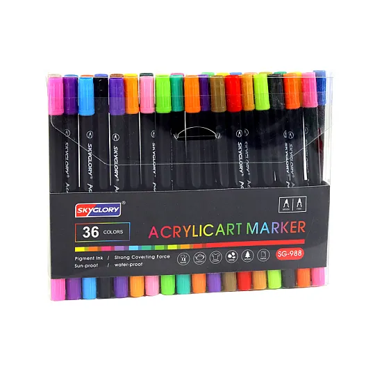 Set of 36 double-sided markers