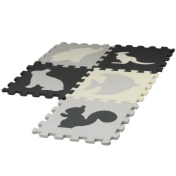 Pilka minkšta dėlionė, kilimėlis 28 vnt.