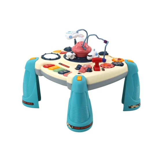Mėlynas interaktyvus mokomasis stalas Kūdikiams