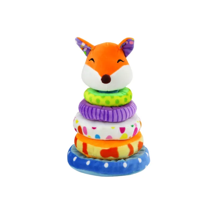 Plush coloured pyramid Fox 27 cm
