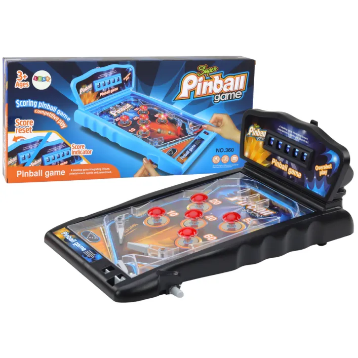 Pinballo arkadinis žaidimas su rezultatų lentele