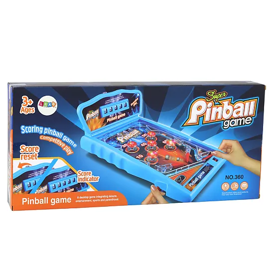 Pinballo arkadinis žaidimas su rezultatų lentele