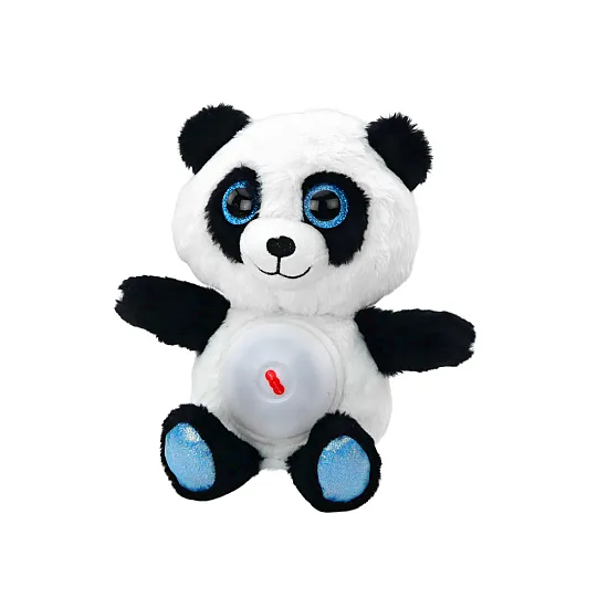 Panda lācis miega šūpuļlampa, mīkstā rotaļlieta, 30 cm