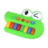 Žalias mokomasis muzikinis pianinas Krokodilas