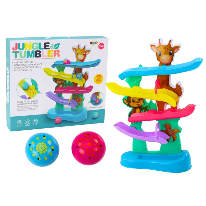 Giraffe Monkey Ball Slide with colourful balls