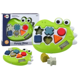 Žalias lavinamasis formelių rūšiavimo žaislas Krokodilas