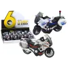 Policijos ir sportinis motociklas su frikcine pavara Žaisliniai motociklai