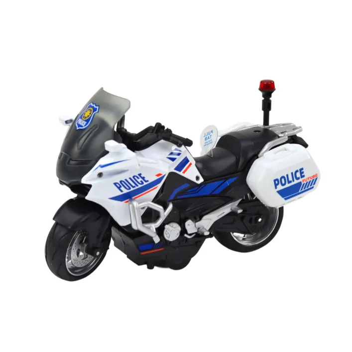 Policijos ir sportinis motociklas su frikcine pavara Žaisliniai motociklai