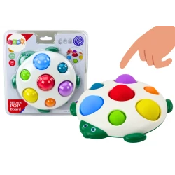 Sensorinis žaislinis vėžliukas su lavinamąja lenta „Pop-It“ 