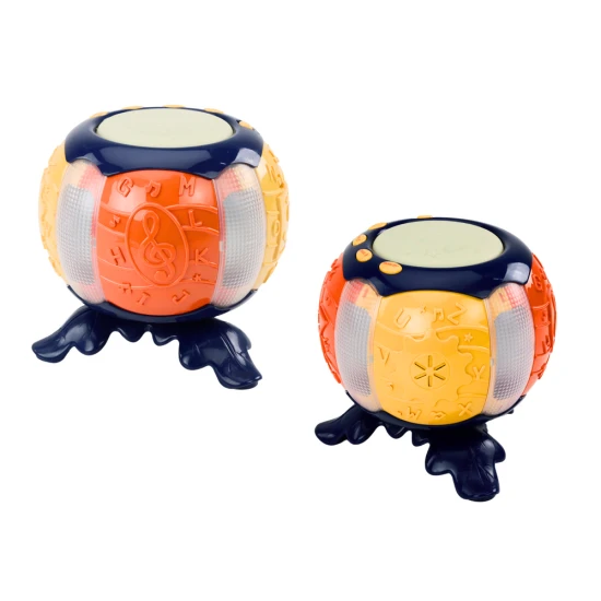 Oranžinis interaktyvus muzikinis žaislas