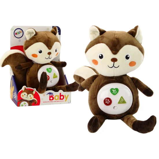 Pliušinis voverės interaktyvus edukacinis miego žaislas Cuddly Melodies