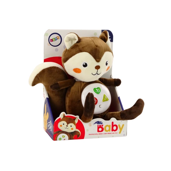 Pliušinis voverės interaktyvus edukacinis miego žaislas Cuddly Melodies