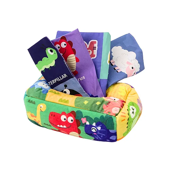 Soft tissue box sensory toy For babies
