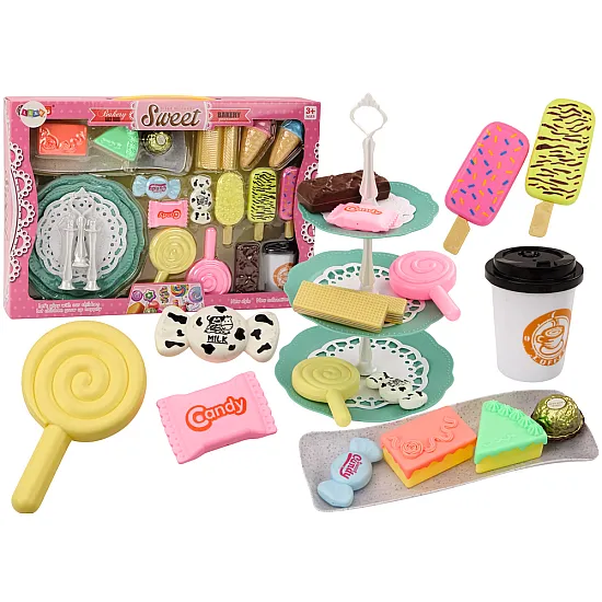 Confectionery Cafe Set Sweets Figurines Coffee Cake 25 pcs. Buitiniai prietaisai, virtuvės