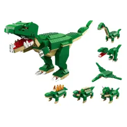 Statybinių kaladėlių rinkinys dinozaurų tema