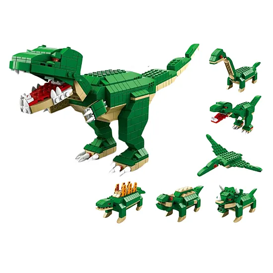 Statybinių kaladėlių rinkinys dinozaurų tema Konstruktoriai