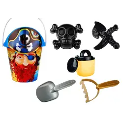 Piratų smėlio žaislų rinkinys su kibirėliu