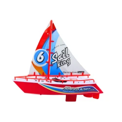 Raudonas plaukiojantis vandens žaislas su baterijomis