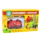 Raudonas dinozauras dėliojantis domino Stalo ir sporto žaidimai