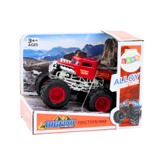 Raudonas automobilis su frikcine pavara Žaisliniai automobiliai