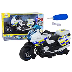 Išardomas policijos motociklas su žibintais