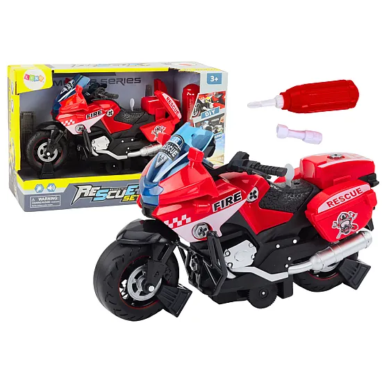 Motorcycle turn-around rescue DIY lights sound red