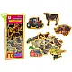 Set of wooden magnets, domestic animals, agricultural machines, 20 pieces