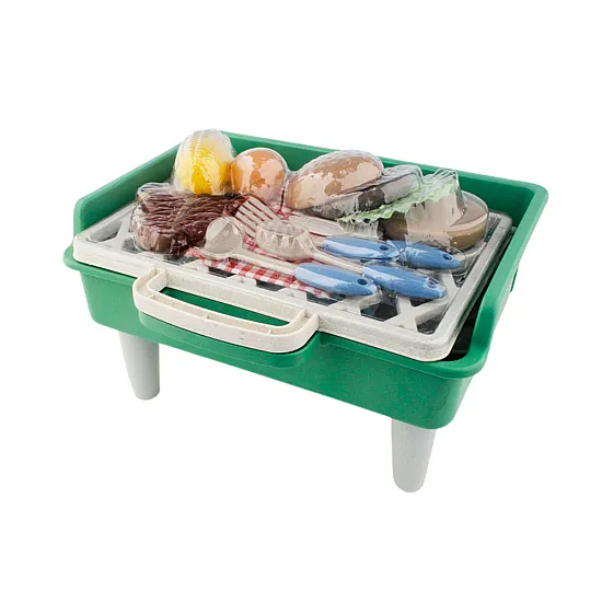 Barbecue Set Grill Food Cutlery Plates Cups Buitiniai prietaisai, virtuvės