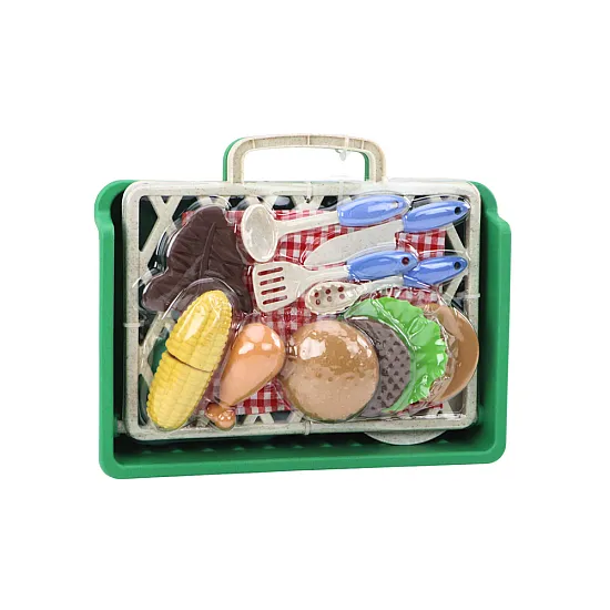 Barbecue Set Grill Food Cutlery Plates Cups Buitiniai prietaisai, virtuvės