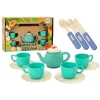 Set of tableware, cups, plates, cutlery, teapot, 22 pieces Buitiniai prietaisai, virtuvės