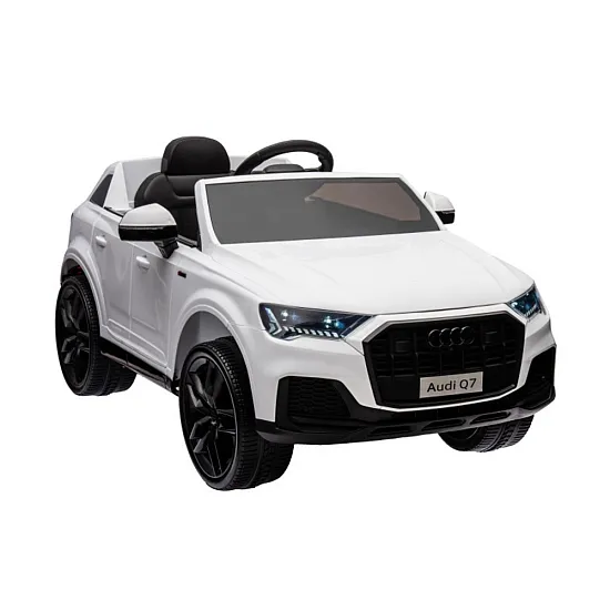Audi Q7 white electric car