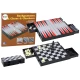3in1 Game Set Magnetic Board Chess Checkers Backgammon Stalo ir sporto žaidimai
