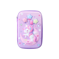 Didelis violetinis vienaragio pieštukų dėklas 23x15x5 cm