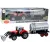 Agricultural tractor excavator with tank drive Red