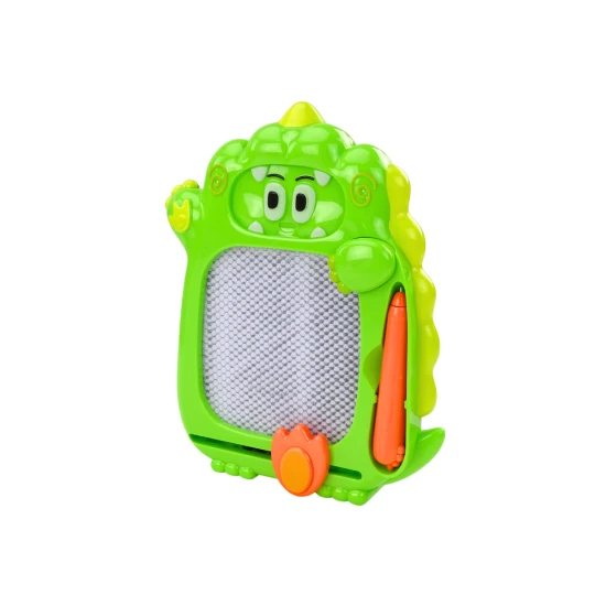 Piešimo lenta ir kišeninis žaidimas 2in1 Žalias dinozauras Stalo ir sporto žaidimai