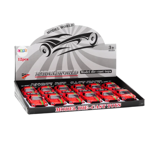 Sportinis raudonas automobilis su žalia juosta Žaisliniai automobiliai