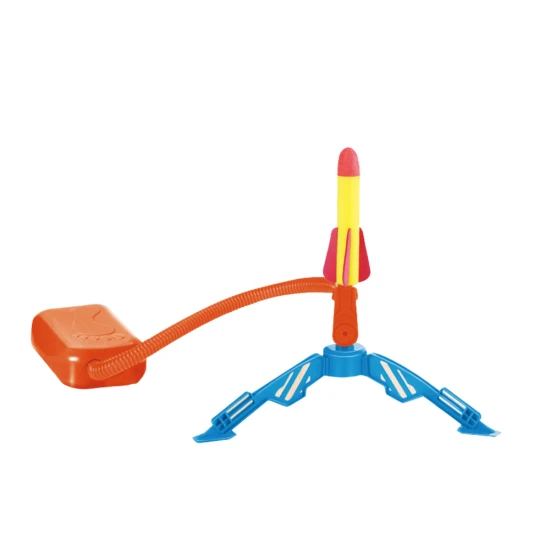 Foam Rocket Launcher Pump 3 Pieces Yellow Stalo ir sporto žaidimai