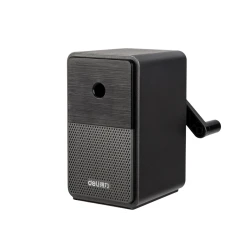 Juodas pieštukų drožtuklas su indeliu