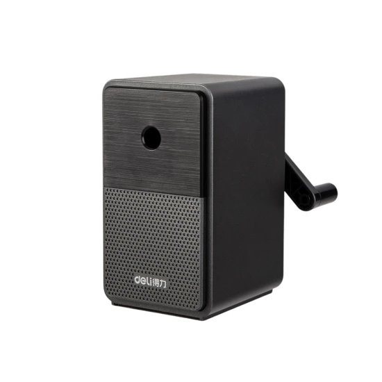 Juodas pieštukų drožtukas su indeliu Drožtukai ir trintukai