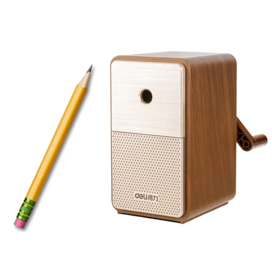 Rudas pieštukų drožtukas su indeliu Drožtukai ir trintukai