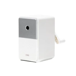 Baltas pieštukų drožtuklas su indeliu