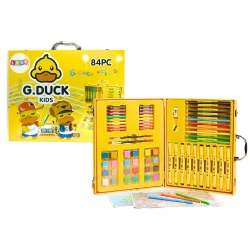 Meno rinkinys lagaminėlyje Yellow Duck 84 vnt