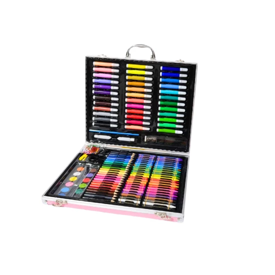 Artistic Set in a Suitcase with a Unicorn Pink 150 EL Kanceliarinės prekės